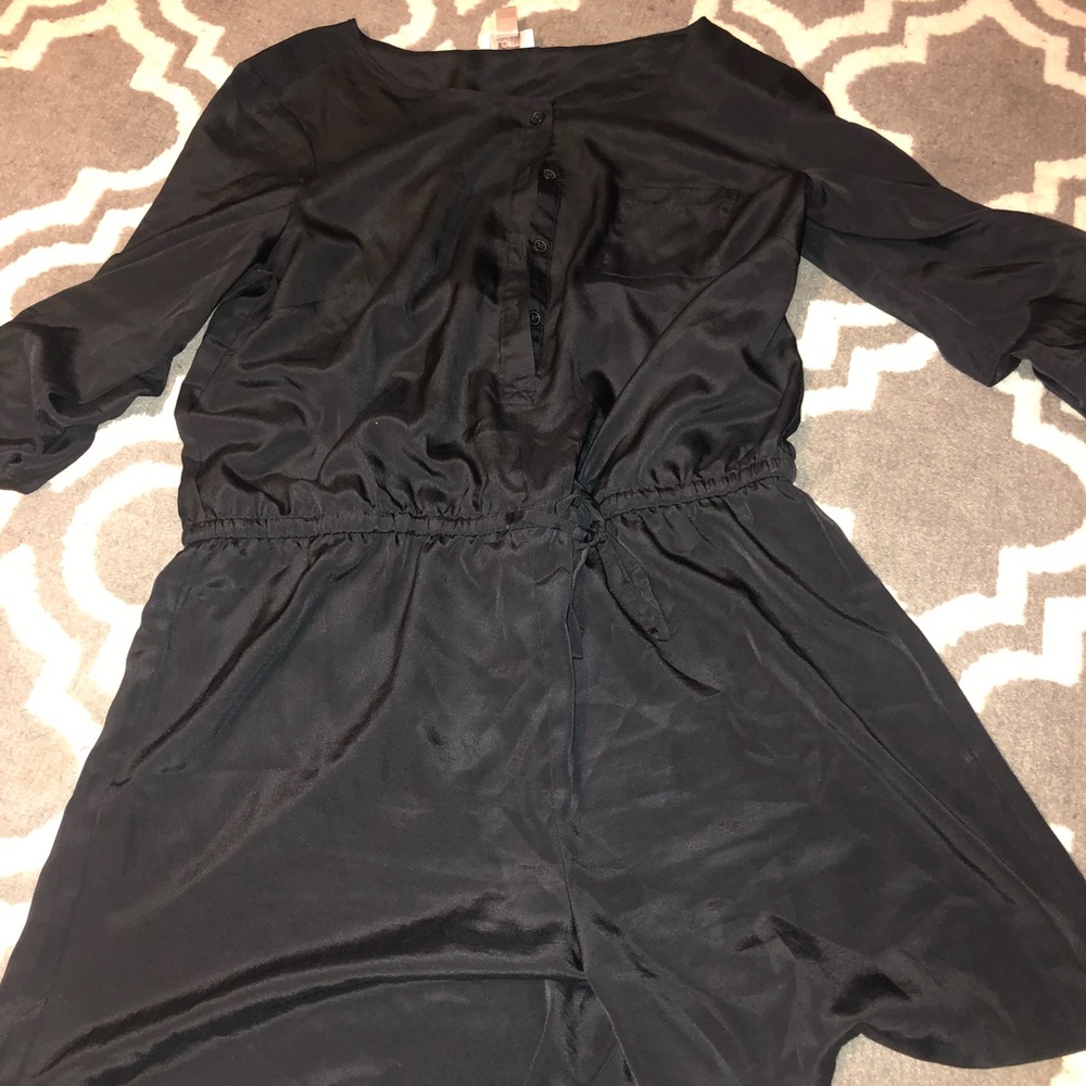 Short silk romper